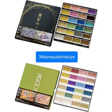 Zig Gansai Tambi Tablet Suluboya 2 Takım 24LU Toplam 48 Renk Metalik