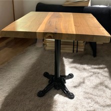 Mobilyacın Cafe Masa Ahşap Kütük Masa Aslan Ayak Kare 80X80