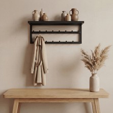 Gelişim Metal Ivory - Dekoratif Demir Raflı Duvar Askısı - Metal Askılık - Elbise Askısı - Modern Design