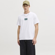 Jack & Jones Erkek Tişört %100 Pamuk Kısa Kol Günlük Tarz Gögüs Logo Baskılı 2XL
