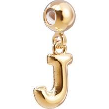 Chocli 18 Ayar Altın Kaplama Charm Harf  - J