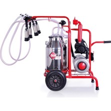 Sütkar Mobil Çift Sağımlı Krom Güğümlü Yağlı Süt Sağım Makinası