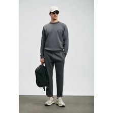 Lufian Erkek Grant Koyu Gri Sweatshirt 112030179
