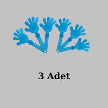 Nostaljik Lezzetler Mavi Renkli Işıklı El Şaklatıcı 3 Adet Işıklı El Figürlü