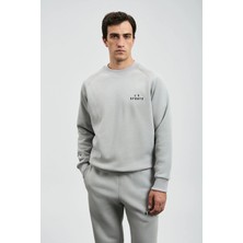 Lufian Sigma Erkek Açık Gri Sweatshirt 112030186