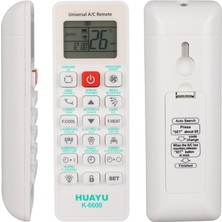 Huayu K-6600 Üniversal Akıllı Klima Kumandası 99% Uyumluluk LCD Ekranlı