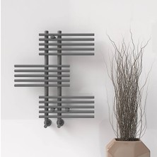 Radiva - Fıjı Dekoratif Havlupan 650X740 Antrasit Outlet - 1FIJ06500740B2TS-