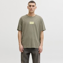 Jack & Jones Erkek Gögüs Logo Baskili Tisört - Frank