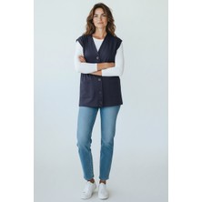 Ece Giyim Penye Düğmeli Kısa Anne Yelek