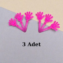 Nostaljik Lezzetler Pembe Şak Şak Işıklı El Şaklatıcı 3 Adet Işıklı El Figürlü