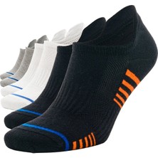 Sonnors 6 Çift Çizgili Sneaker Siyah Beyaz Gri Kadın Erkek Pamuklu Spor Çorap