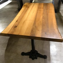 Mobilyacın Cafe Masa Ahşap Kütük Masa Aslan Ayak 180X90