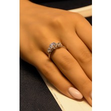 Ravi Pırlanta Üçtaş Yüzük 14 Ayar AT01570