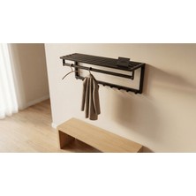 Gelişim Metal Atelier - Dekoratif Demir Raflı Duvar Askısı - Metal Askılık - Elbise Askısı - Modern Design