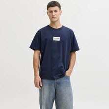 Jack & Jones Erkek Gögüs Logo Baskili Tisört - Frank