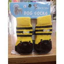 Dog Socks Köpek Kedi - Kaymaz Taban Örgülü & Evcil Hayvan Ayak Çorabı L Beden