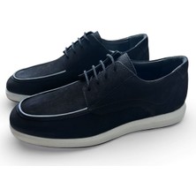 Zueofficial Erkek Hakiki Süet Deri Siyah Günlük & Klasik Ayakkabı