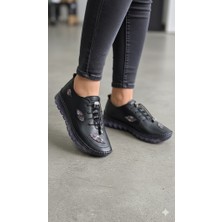 Kindep (Angel) Içi Dışı Hakiki Deri Comfort Günlük Kadın Ayakkabı Siyah