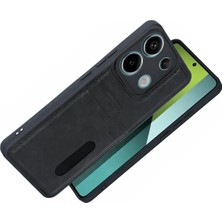 Newface Xiaomi Redmi 15C 4g Sara Kartvizitli Deri Kılıf - Siyah