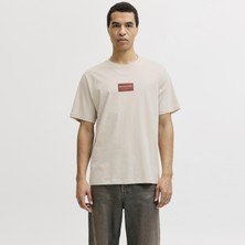 Jack & Jones Erkek Gögüs Logo Baskili Tisört - Frank