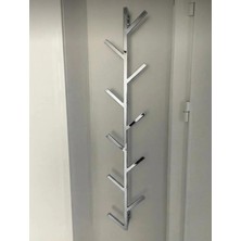 Md Vitrin Dekorasyon Fidan Krom Antre Çanta, Mont, Bornoz ve Havlu Askılık (7 Askılı- 75CM)