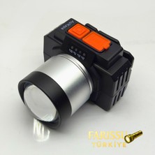 farissu 2400 Lümen Güçlü LED Kafa Lambası - 4 Modlu, Sos Özellikli, Yağmur Geçirmez