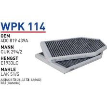 Wunder Filter Audi A8 Ikili (Karbonlu) Uyumlu Polen Filtresi Wpk 114