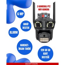 SmartVision Wi-Fi Ptz Akıllı Yapay Zeka Destekli Alarmlı Güvenlik Kamerası