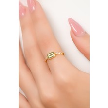 Yan Kolları Taşlı Mineli Eklem Yüzük 22 Ayar A049538
