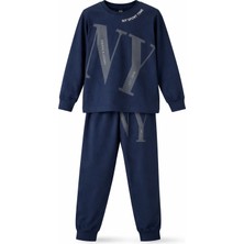 Remsa Erkek Çocuk Garson Boy Pamuk Penye Pijama Takımı 4224 LACIVERT01