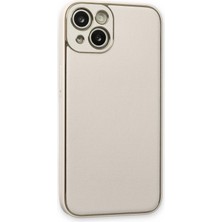 Newface iPhone 14 Plus Kılıf Coco Deri Silikon Kapak - Beyaz