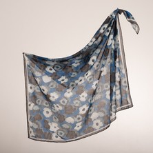 Piramit Naturel Eşarp | Çiçek Baskı