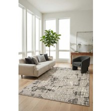 Efor Halı Lynosse Gri Siyah Halı Modern Dokuma Halı Yumuşak Oturma Odası Salon Çocuk Odası Mutfak Halısı P0403