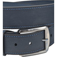 Rizzup Erkek Lacivert 4 cm Eninde Suni Deri Kemer Yanları Dikişli Spor Kemer 2502652