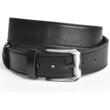 Rizzup Erkek Siyah %100 Hakiki Deri Spor Kot Kemeri 4,5 cm Kot ve Kanvas Pantolonlara Uygun Kemer 2402633