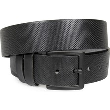 Rizzup Erkek Siyah Nokta Desenli 4,5 cm Kemer Tokalı Erkek Suni Deri Kemer 2305574