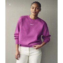 Nike Sportswear Phoenix Fleece Oversize Bol Kalıp Pembe Kadın Sweatshirt DQ5733-518