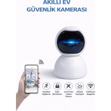 Qasul Akıllı Wifi Güvenlik Kamerası 360° Dönebilen Gece Görüşlü Çift Yönlü Sesli Mobil Uygulamalı