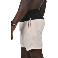 Rizzup Erkek Pudra Küçük Baskı Detaylı Içi Fileli Hızlı Kuruyan Mikro Kumaş Kısa Deniz Şortu 2403009