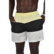 Rizzup Erkek Sarı Hızlı Kuruyan File Astarlı Parçalı Deniz Şortu 2403002