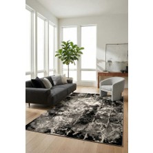 Efor Halı Lynosse Siyah Halı Modern Dokuma Halı Yumuşak Oturma Odası Salon Çocuk Odası Mutfak Halısı P0849