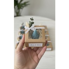 Kamira Nikah, Nişan ve Söz Hediyeliği - Estetik Çam Ağacı Mum - Özel Tasarım Pencere Kutulu