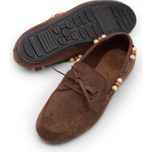 Tonny Black Kadın Kahve Rahat Kalıp Boncuk Detaylı Günlük Babet