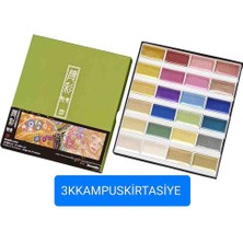 Zig Gansai Tambi Tablet Suluboya 24 Renkli Takım Metalik Açık Renkler