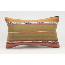 Kilim Wholesale El Yapımı Kilimden Yapılmış Vintage Kırlent Kılıfı, Yün, 30X50 cm
