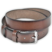 Rizzup Erkek Kahve 4 cm Eninde Demir Tokalı Suni Deri Spor Kemer 2402613