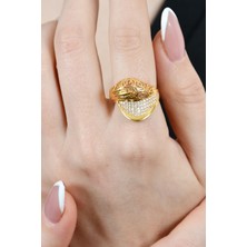 Ravi Pırlanta Taşlı Işlemeli Yüzük 22 Ayar A026012