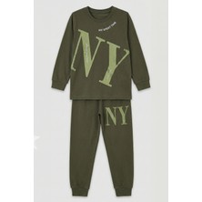 Remsa Erkek Çocuk Garson Boy Pamuk Penye Pijama Takımı 4224 HAKI02