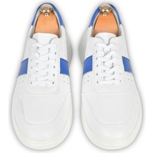 Rizzup Erkek Beyaz Bağcıklı Ortopedik Poli Taban Orjinal Deri Spor Sneaker Ayakkabı 2509956