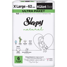 Sleepy Natural Külot Bez 2'li Ultra Paket 6 Beden 62 Adet